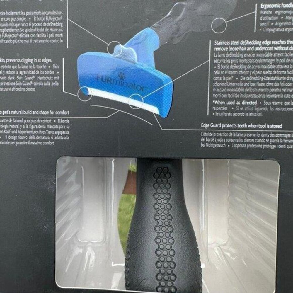 FURminator Long Hair deShedding Tool for Large Dogs New Pet Brush NEW - Picture 5 of 6